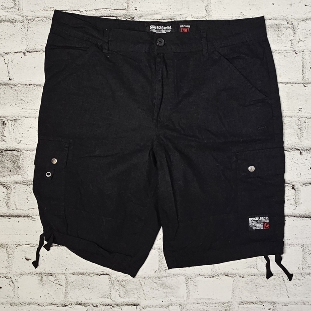 Ecko Unltd. Men's Black Cargo Shorts